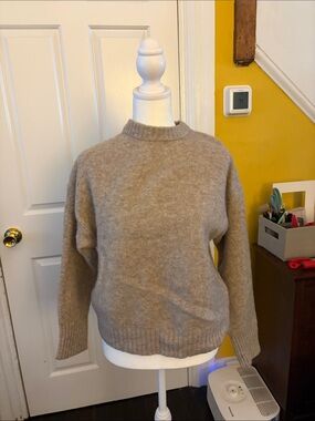 Madewell Taupe Crewneck Sweater - COLOR NO LONGER AVAILABLE!